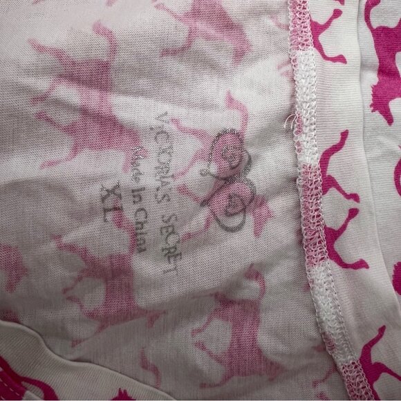 Victoria secret tshirt sport club horses racing bow ribbon π pearls rhinestone - Picture 4 of 9